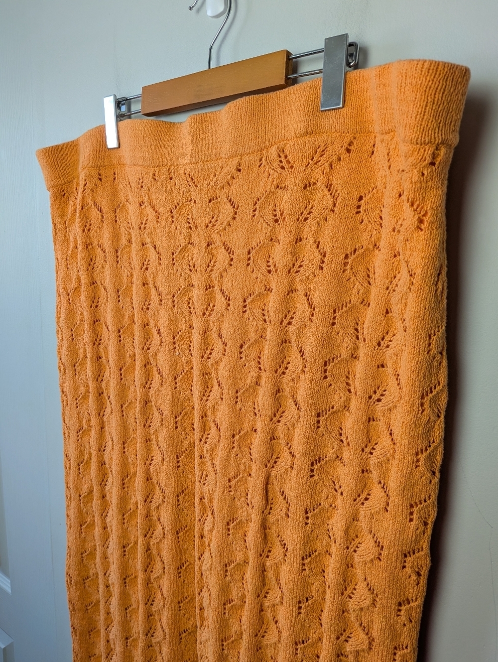 ADDITION ELLE Plus Size Crochet Midi Skirt Women Orange Size 4X Stretch Colorful - Picture 3 of 12